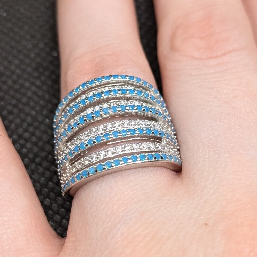 Size 6 Rhinestone and Sterling ring